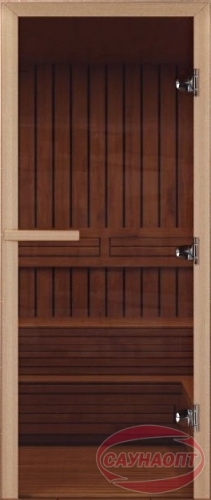 СИЛА АЛТАЯ "БРОНЗА " дверь стекло бронза прозрачная 80х200см (лиственная), 3 петли