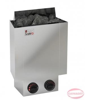Электрическая печь Sawo Nordex mini NRMN-30NB-Z настенная, с пультом, 3,0 кВт, оцинк. сталь / нерж. сталь