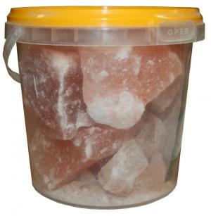 Гранулы гималайской соли для бани ведро 1кг (фракция 40-60 мм)