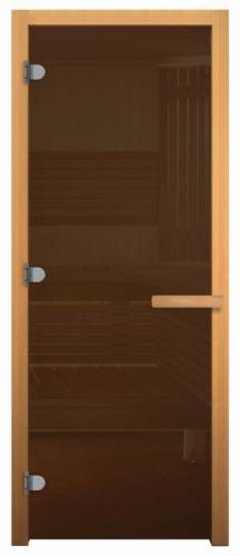 Дверь для бани Бронза 1700х700мм (8мм, 3 петли 716 CR) (Магнит) (ХВОЯ)