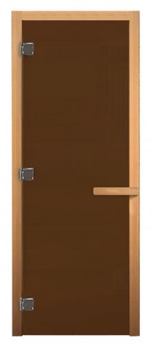 Дверь для бани Бронза 2010х810мм (8мм, 3 петли 716 CR) (Магнит) (ОСИНА)