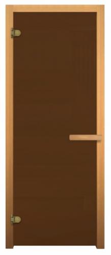 Дверь для бани Бронза Матовая 1700х700мм (6мм, 2 петли 716 GB) (Магнит) (ХВОЯ)