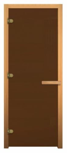 Дверь для бани Бронза Матовая 1700х700мм (8мм, 3 петли 716 GB) (Магнит) (ХВОЯ)