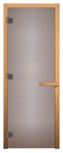 Дверь для бани Сатин Матовая 1900х700мм (8мм, 3 петли 710 CR) (Магнит) (ХВОЯ)