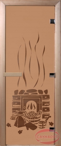 DOORWOOD "БАНЬКА" дверь стекло бронза матовая коробка ольха 70х190см 