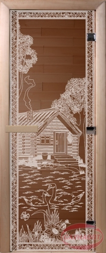 DOORWOOD "БАНЬКА В ЛЕСУ" дверь стекло бронза прозрачная 70х190см 
